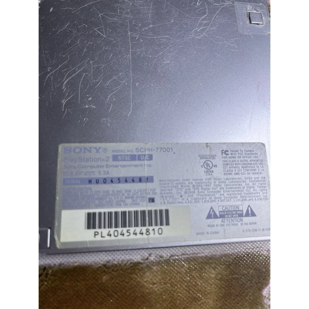 ps2 slim silver console only Parts Or Repair